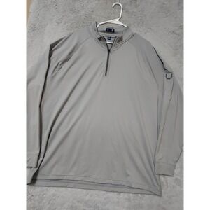 Stitch Pullover Men XXL Quarter Zip Golf Activewear Long Sleeve Gray Performance